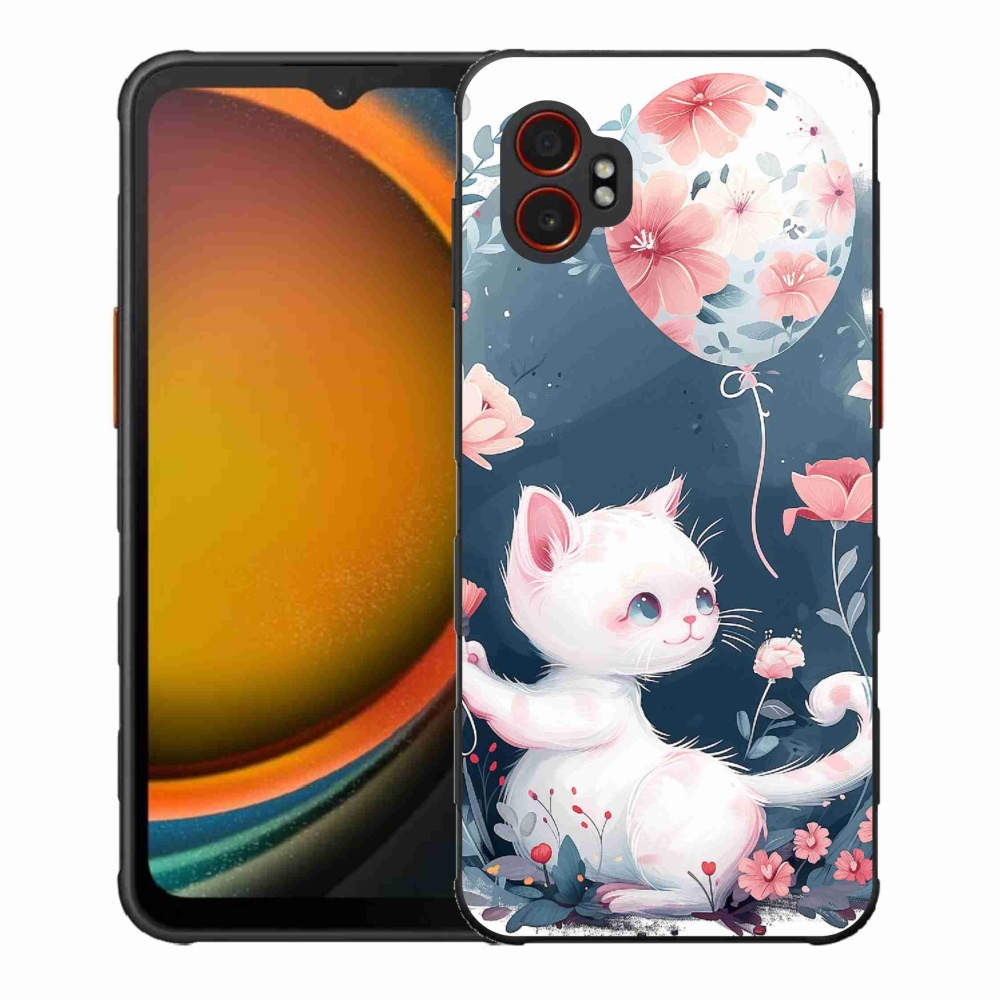 Gelový kryt mmCase na Samsung Galaxy Xcover 7 Pro - kotě s balónkem