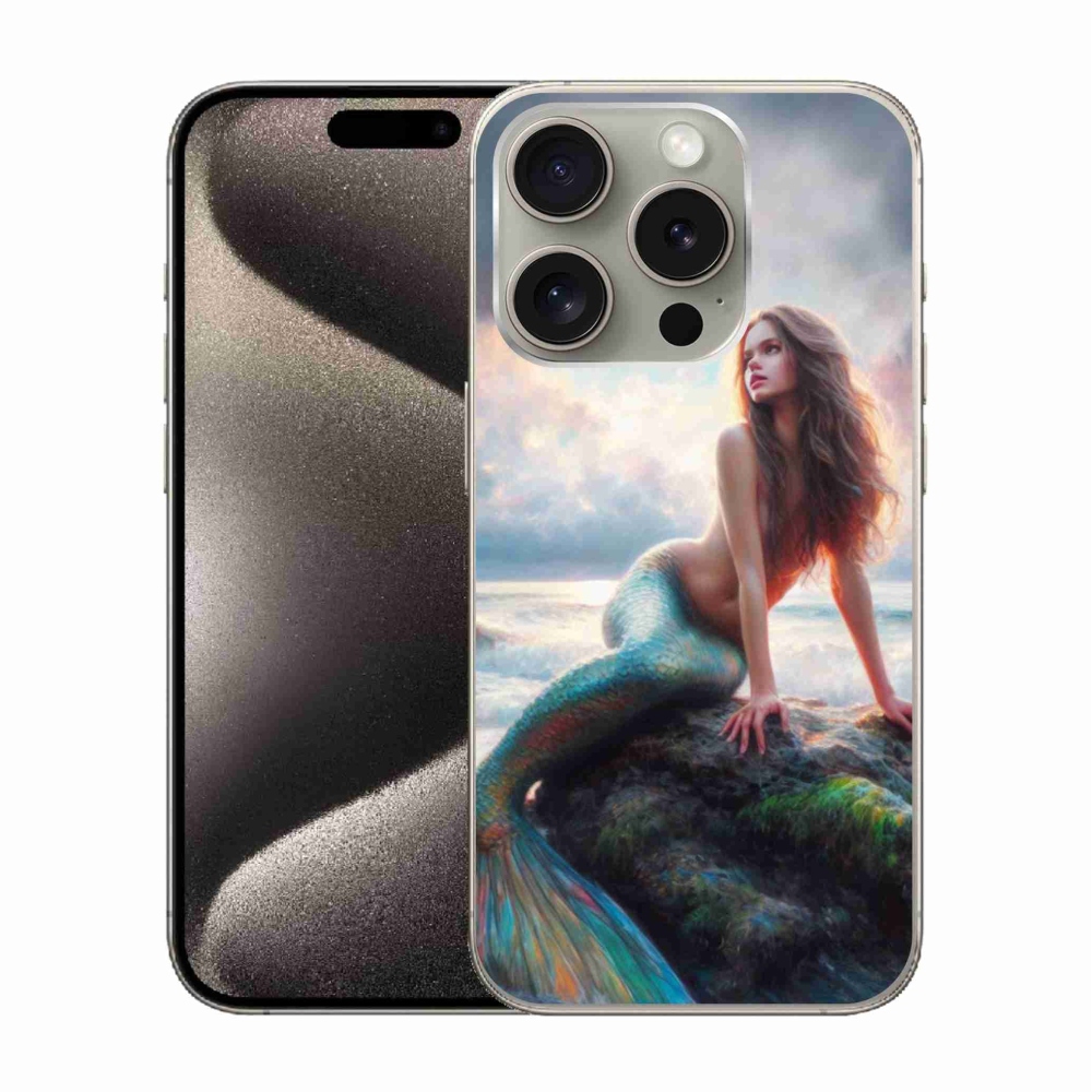 Gelový kryt mmCase na iPhone 15 Pro - mořská panna
