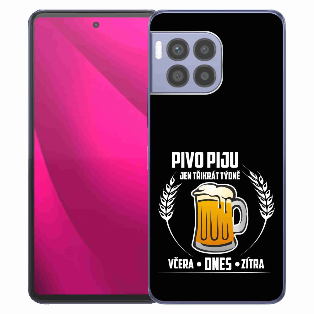 Gelový kryt mmCase na T-Mobile T Phone 2 Pro - pivní motiv černé pozadí