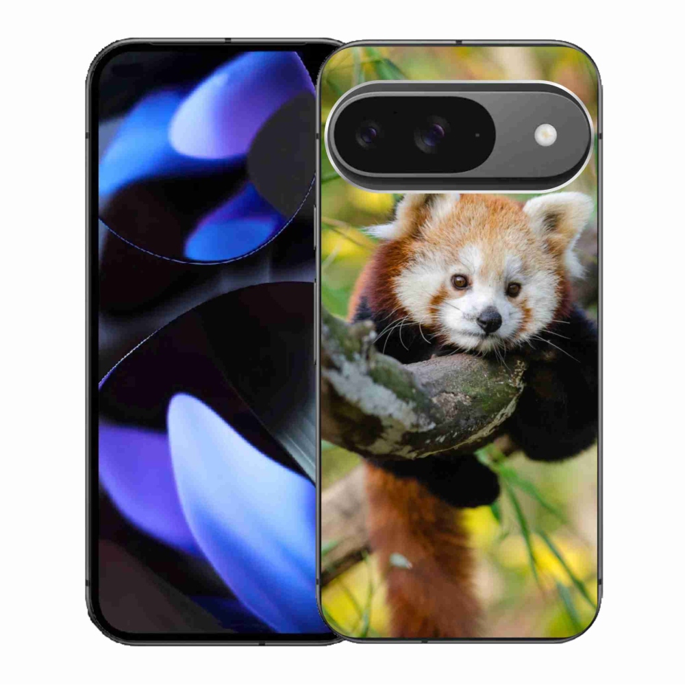 Gelový kryt mmCase na Google Pixel 9/9 Pro - panda červená