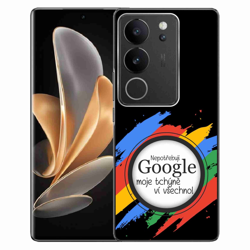 Gelový kryt mmCase na Vivo V29 5G - tchýně ví všechno černé pozadí