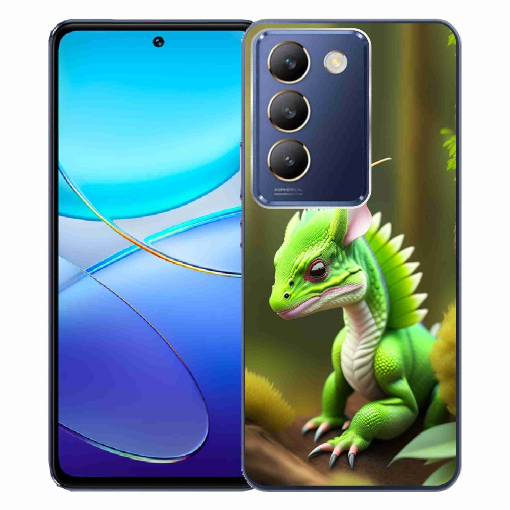Gelový kryt mmCase na Vivo V40 SE 4G/5G - zelený dráček