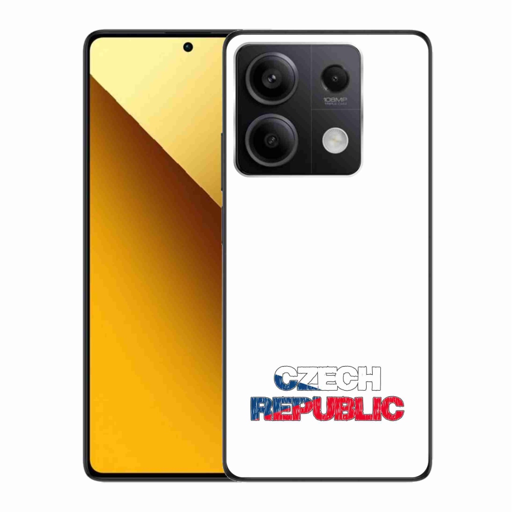 Gelový kryt mmCase na Xiaomi Redmi Note 13 5G - Czech Republic bílé pozadí