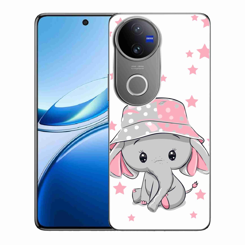 Gelový kryt mmCase na Vivo V50 5G - růžový slon