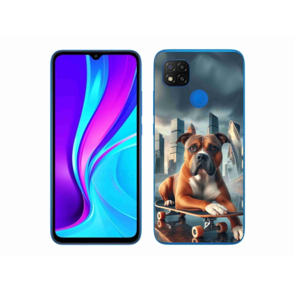 Gelový kryt mmCase na Xiaomi Redmi 9C - pes na skateboardu