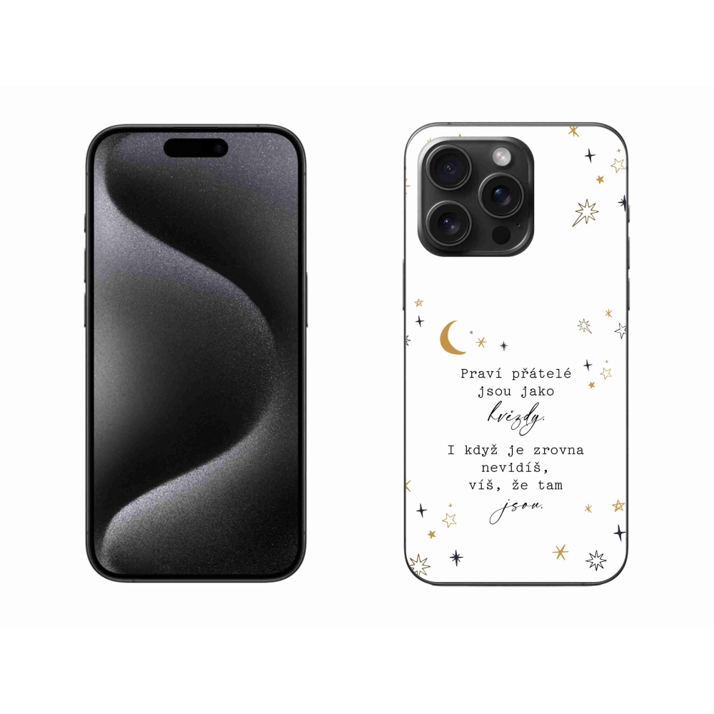 Gelový kryt mmCase na iPhone 15 Pro Max - citát 6 bílé pozadí