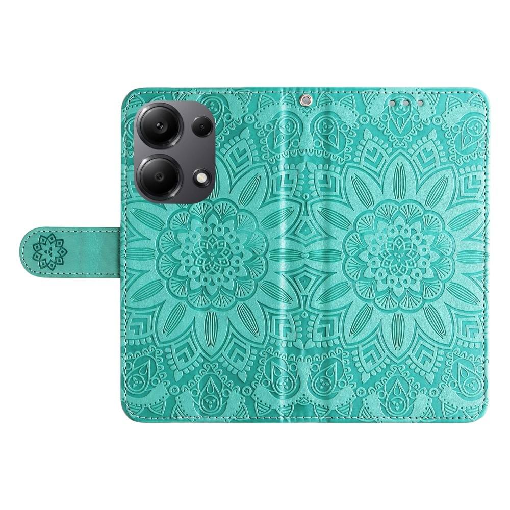 Sunflower knížkové pouzdro na Xiaomi Redmi Note 14S/Note 13 Pro 4G/Poco M6 Pro - modrozelené