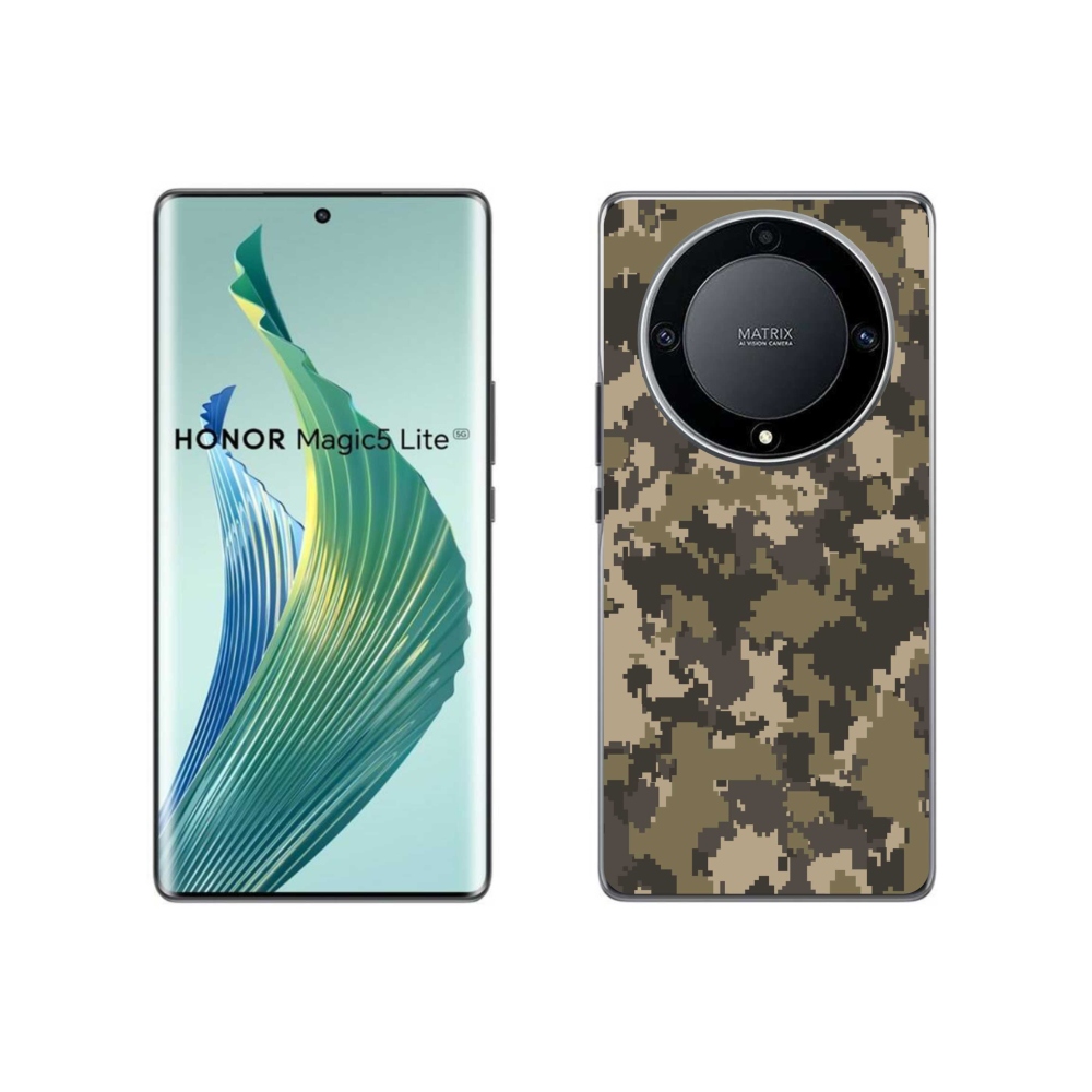 Gelový kryt mmCase na Honor Magic 5 Lite 5G - maskáčový vzor 12