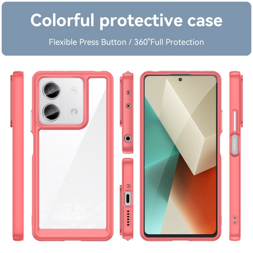 Gelový obal s pevnými zády na Xiaomi Redmi Note 13 5G - červený