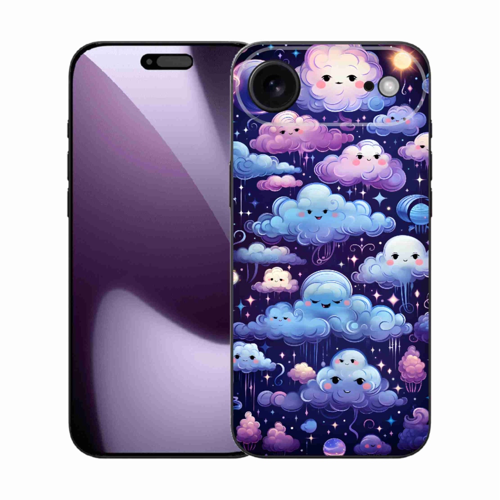 Gelový kryt mmCase na iPhone 17 Air - mráčky