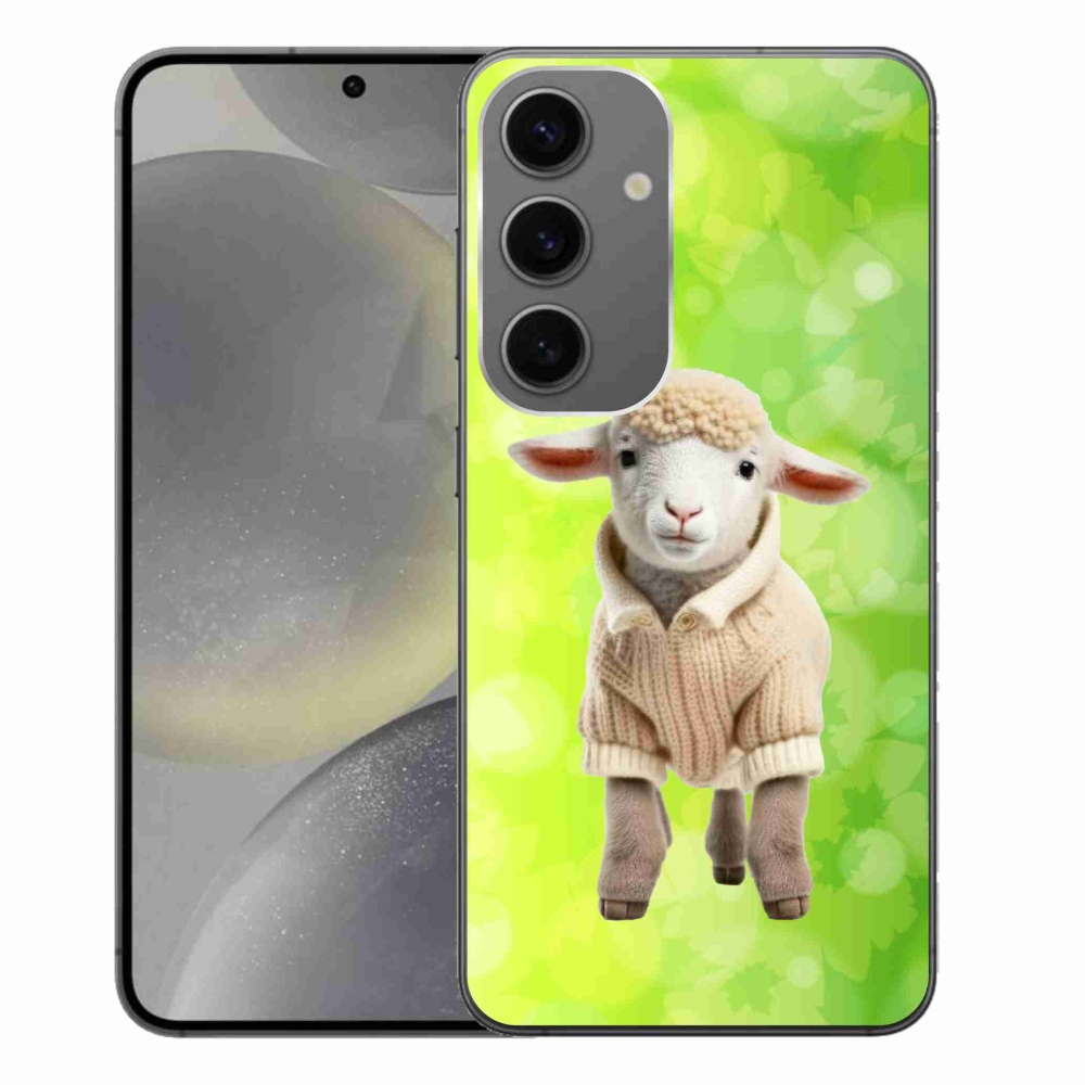 Gelový kryt mmCase na Samsung Galaxy S24+ - jehně ve svetru