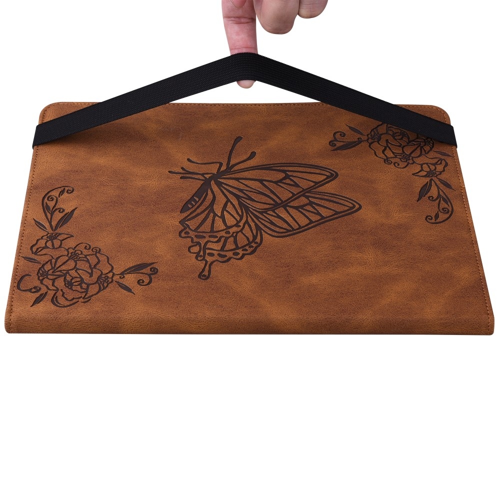 Imprint zavírací pouzdro na Lenovo Tab M10 5G - hnědé