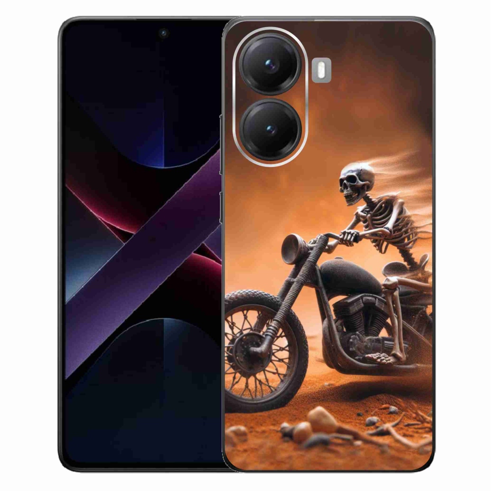 Gelový kryt mmCase na Xiaomi Poco X7 Pro 5G - kostra na motorce