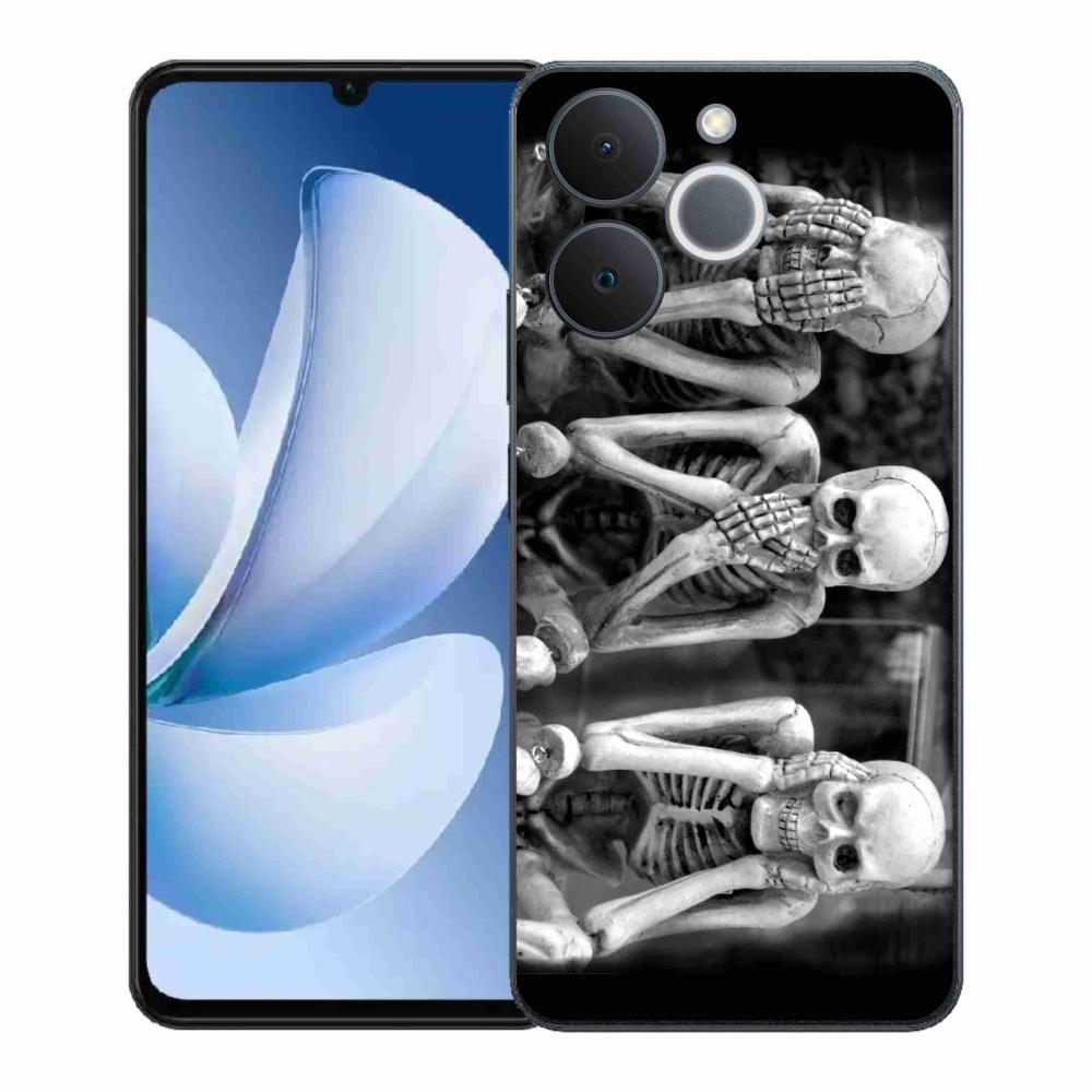 Gelový kryt mmCase na Realme Note 70T - kostlivci