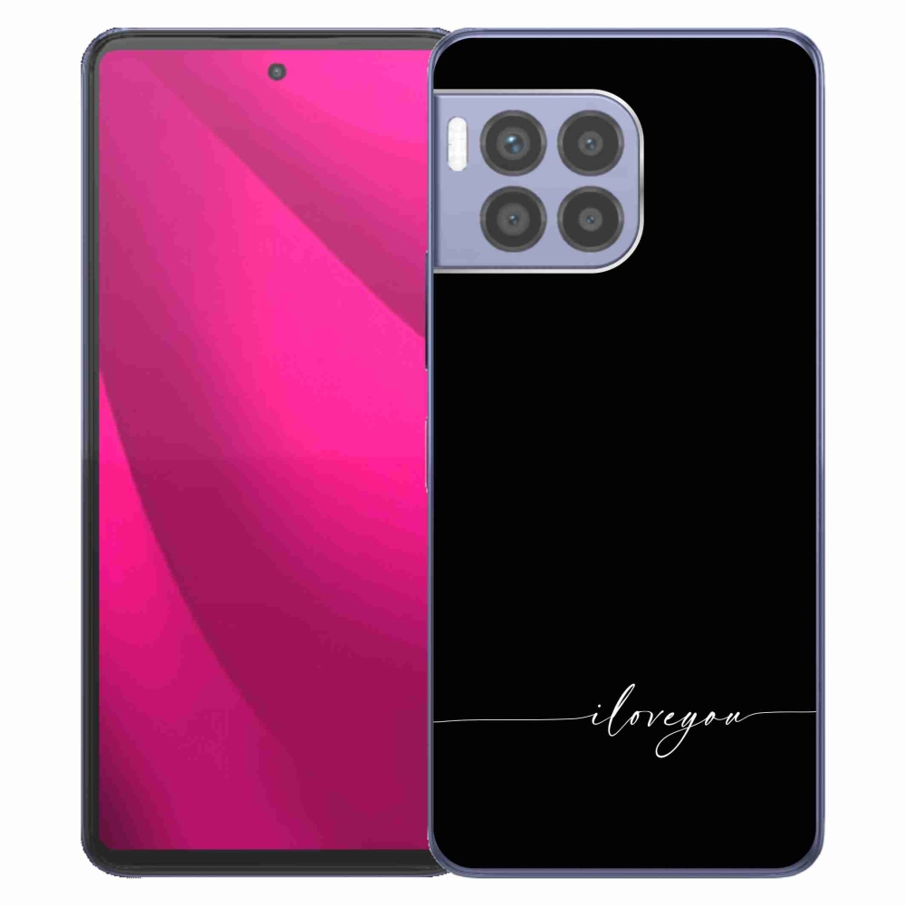 Gelový kryt mmCase na T-Mobile T Phone 2 Pro - I love you černé pozadí