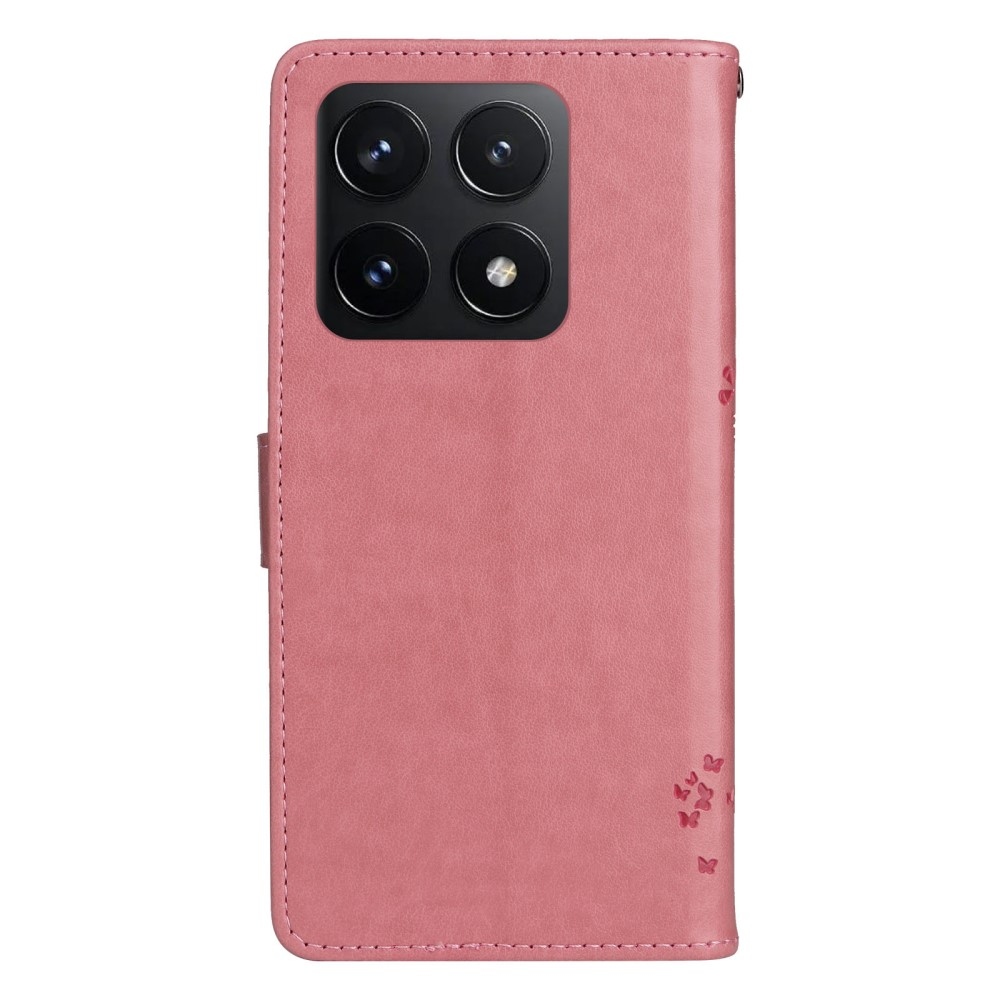 Trees knížkové pouzdro na Xiaomi 14T - růžové