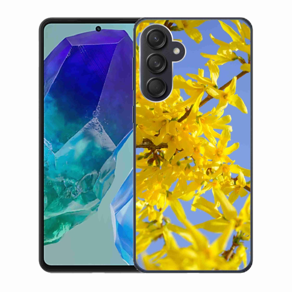 Gelový kryt mmCase na Samsung Galaxy M55 5G - žluté květy