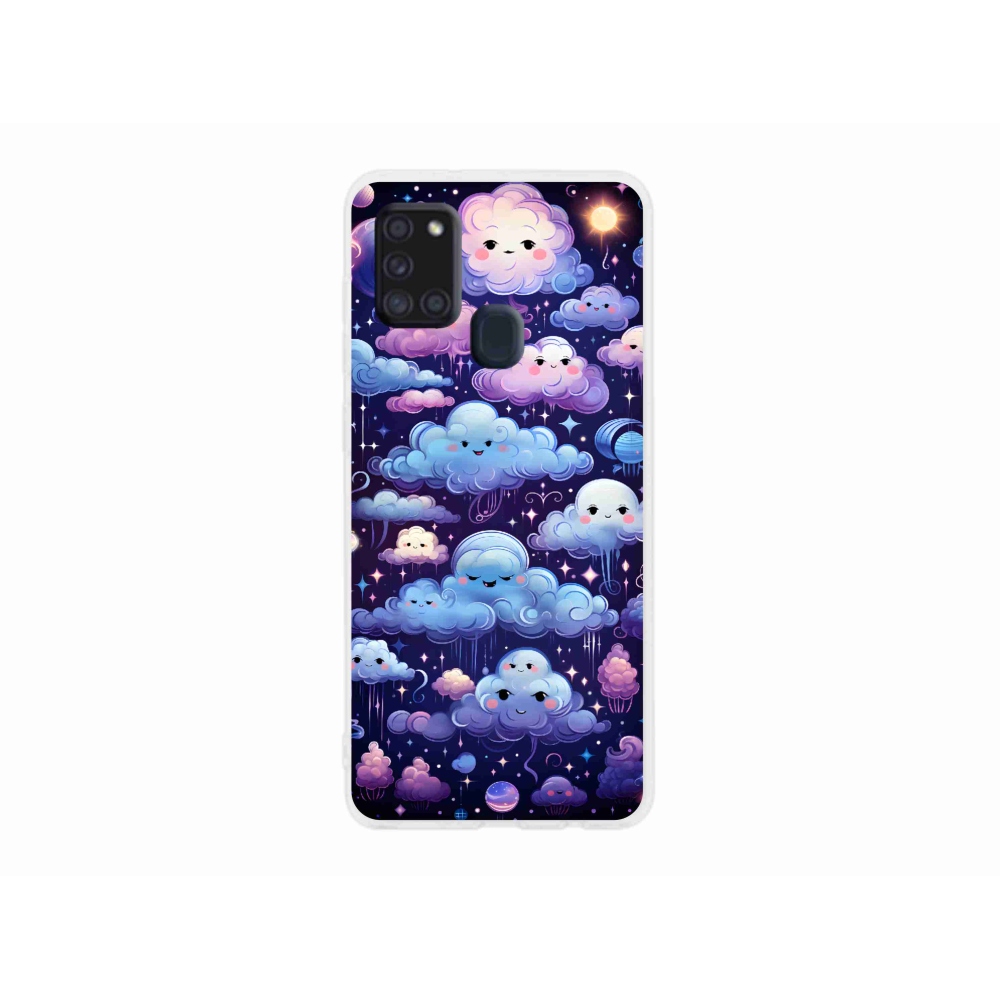 Gelový kryt mmCase na Samsung Galaxy A21s - mráčky