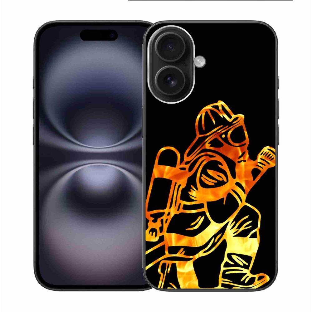Gelový kryt mmCase na iPhone 16 - hasič 1