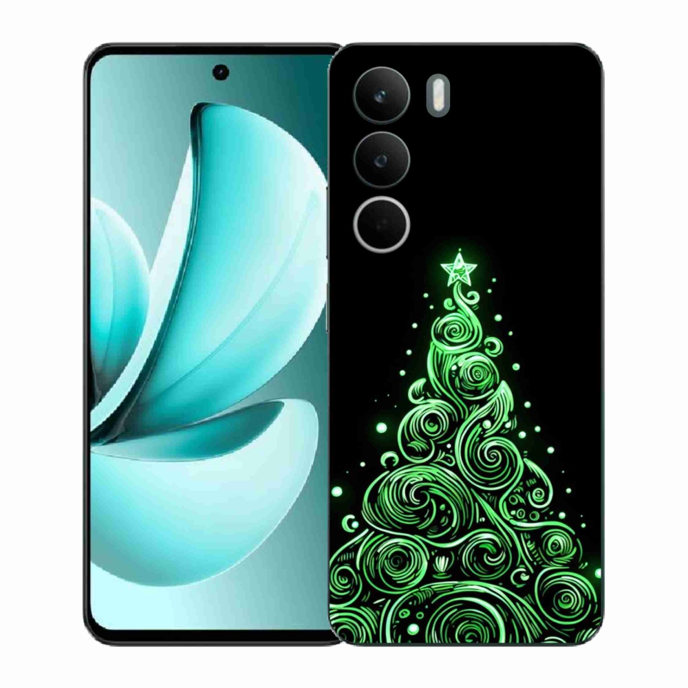 Gelový kryt mmCase na Realme C71 - neonový vánoční stromek 3