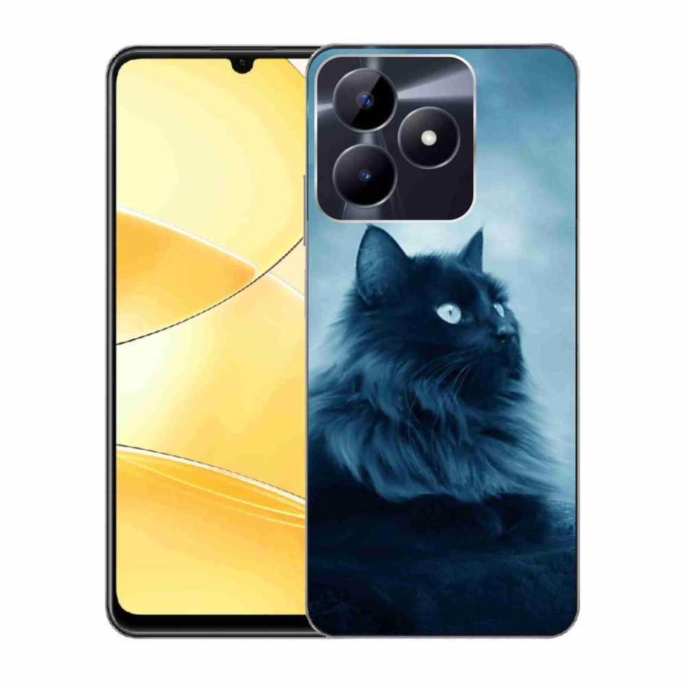 Gelový obal mmCase na Realme C51/C53 - černá kočka 1