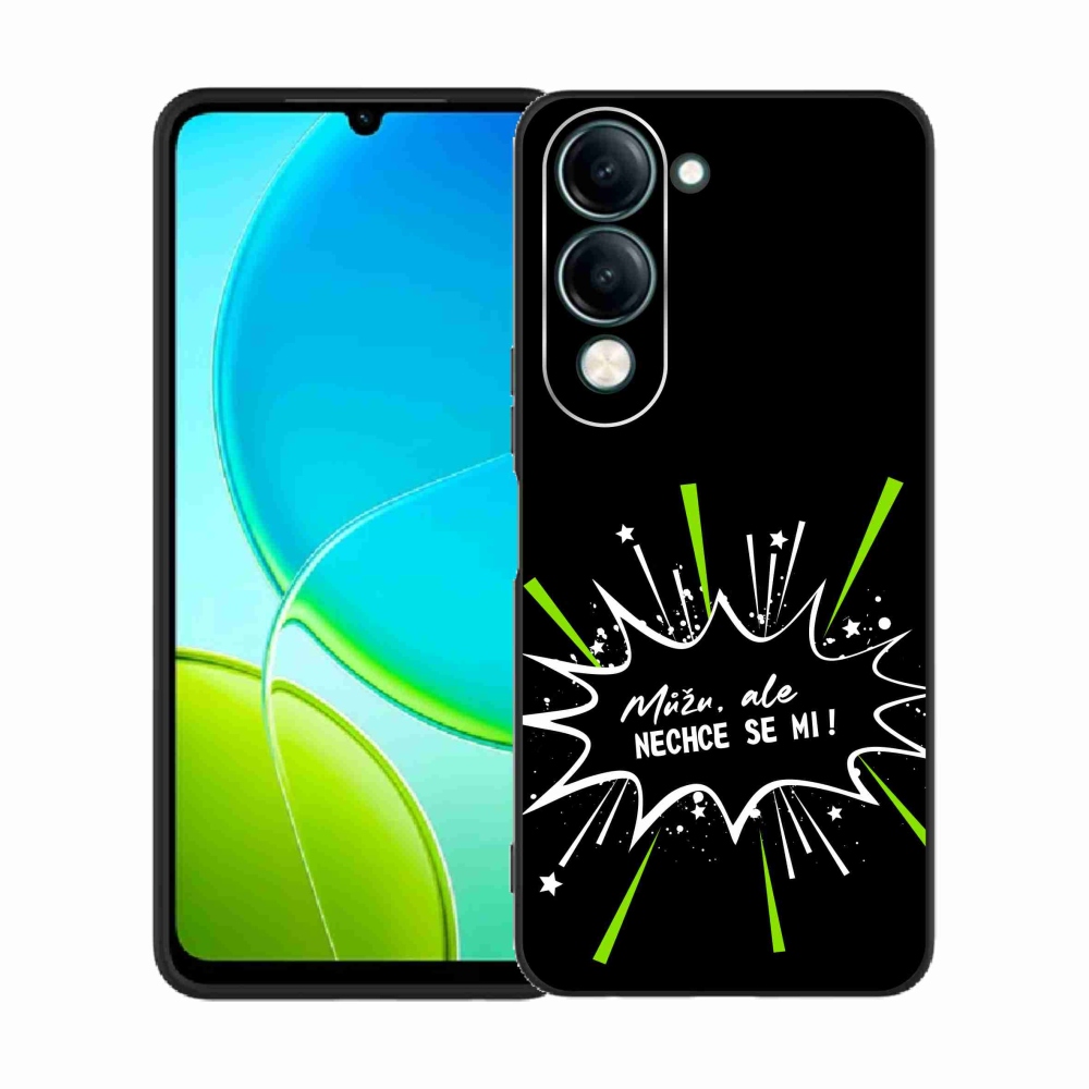 Gelový kryt mmCase na Vivo Y29s 5G - vtipný text 11 černé pozadí