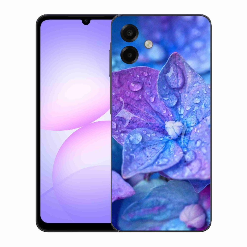 Gelový kryt mmCase na Samsung Galaxy A07 4G - fialový květ