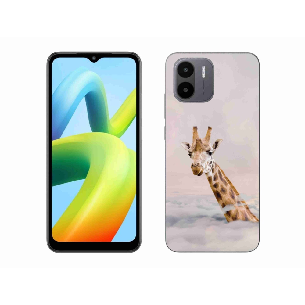 Gelový kryt mmCase na Xiaomi Redmi A1/Redmi A2 - žirafa v oblacích