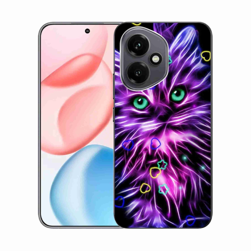 Gelový kryt mmCase na Honor 400 - abstraktní kočka