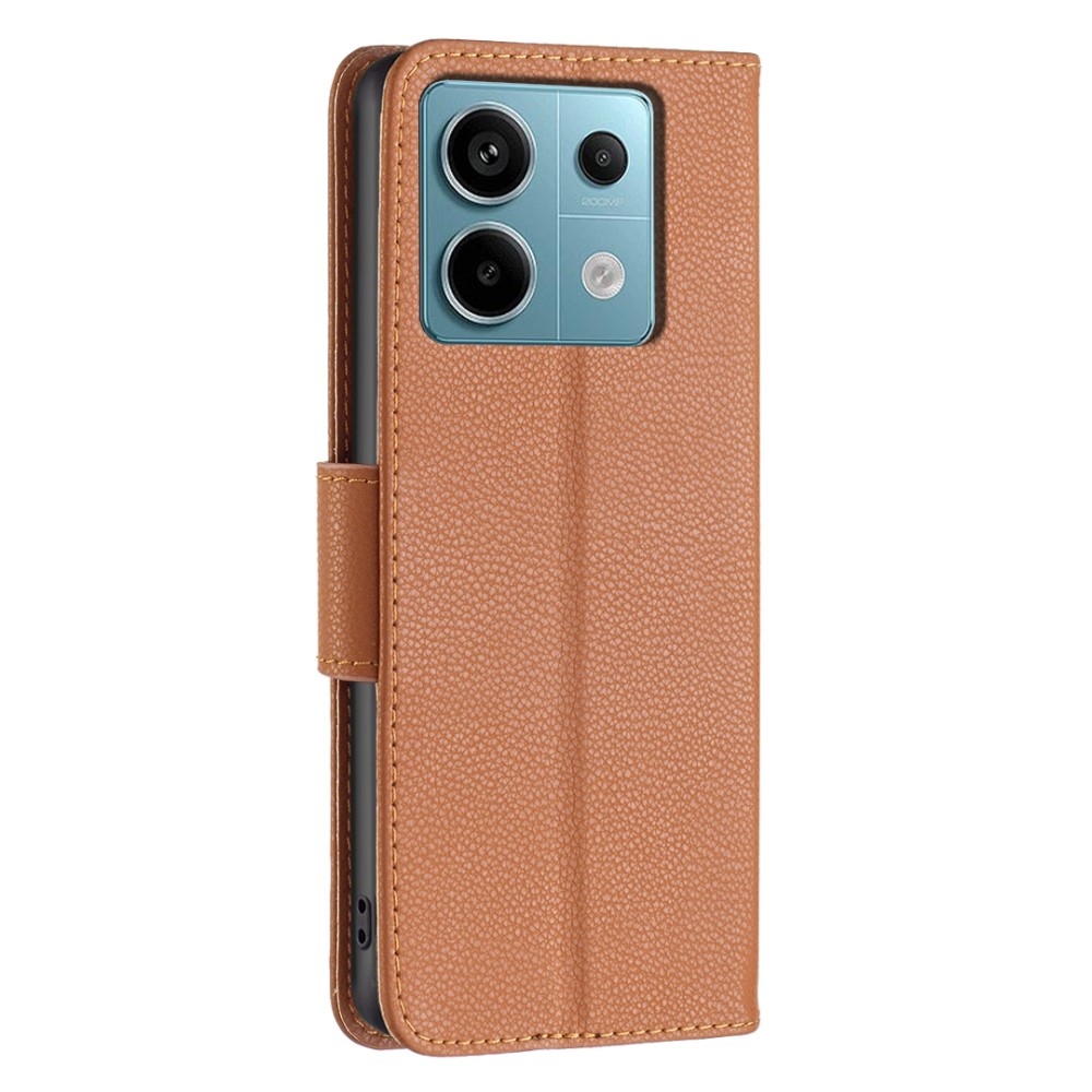 Stand knížkové pouzdro na Xiaomi Redmi Note 13 Pro 5G/Poco X6 5G - hnědé