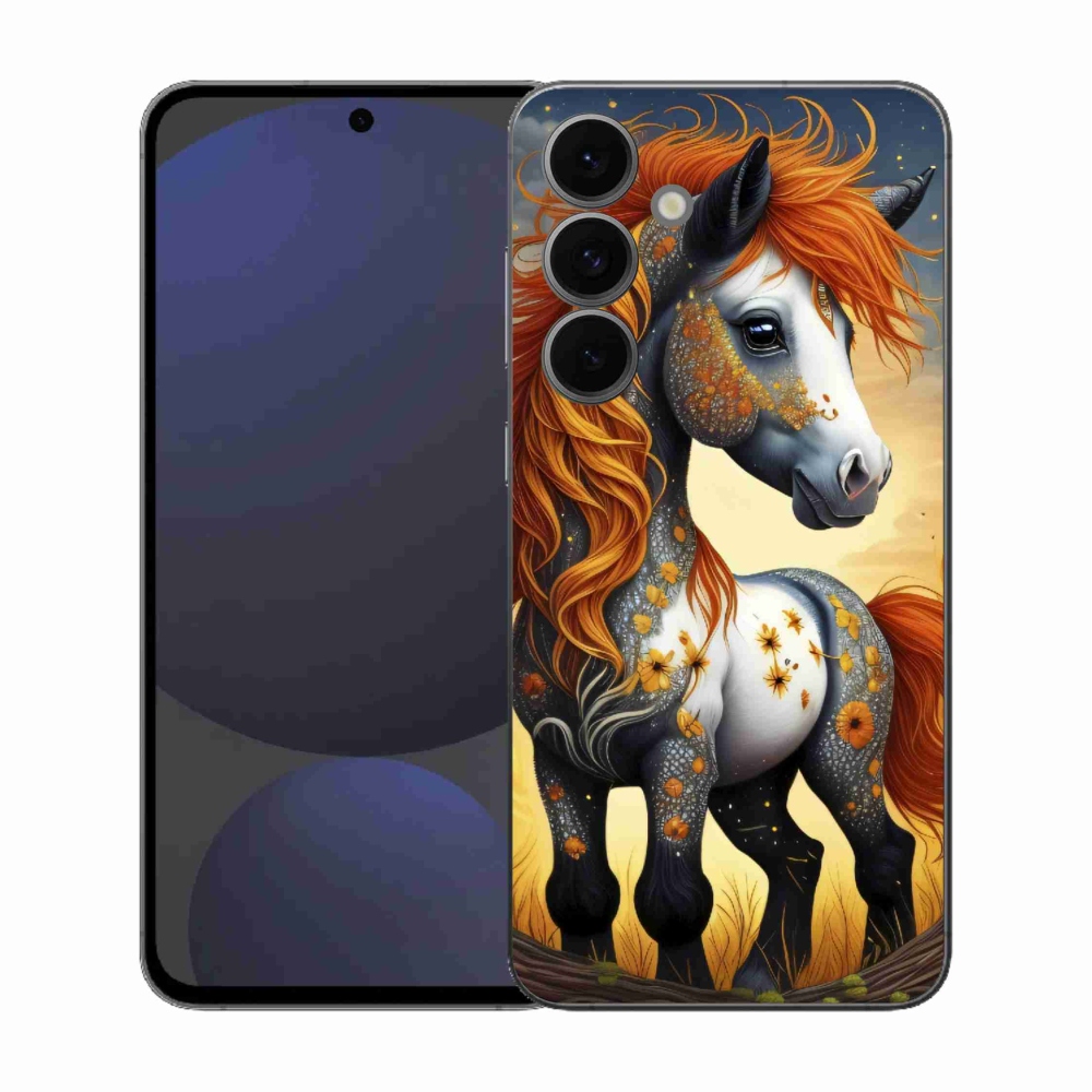 Gelový kryt mmCase na Samsung Galaxy S25 FE - barevný poník
