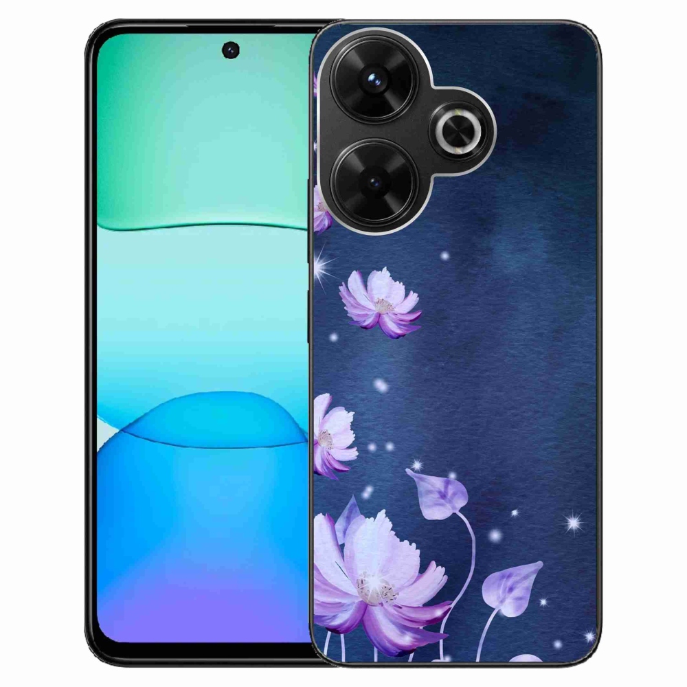 Gelový obal mmCase na Xiaomi Redmi 13 4G/Poco M6 4G - padající květy
