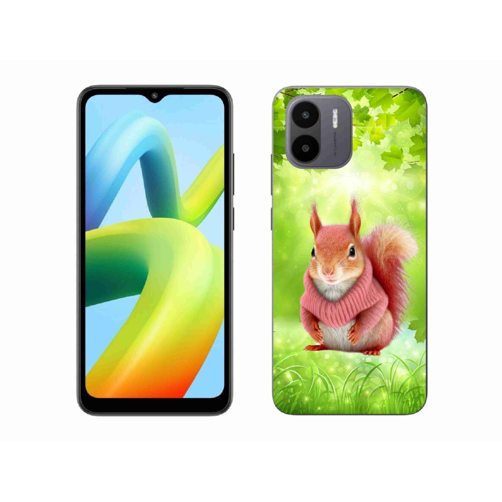 Gelový kryt mmCase na Xiaomi Redmi A1/Redmi A2 - veverka ve svetru