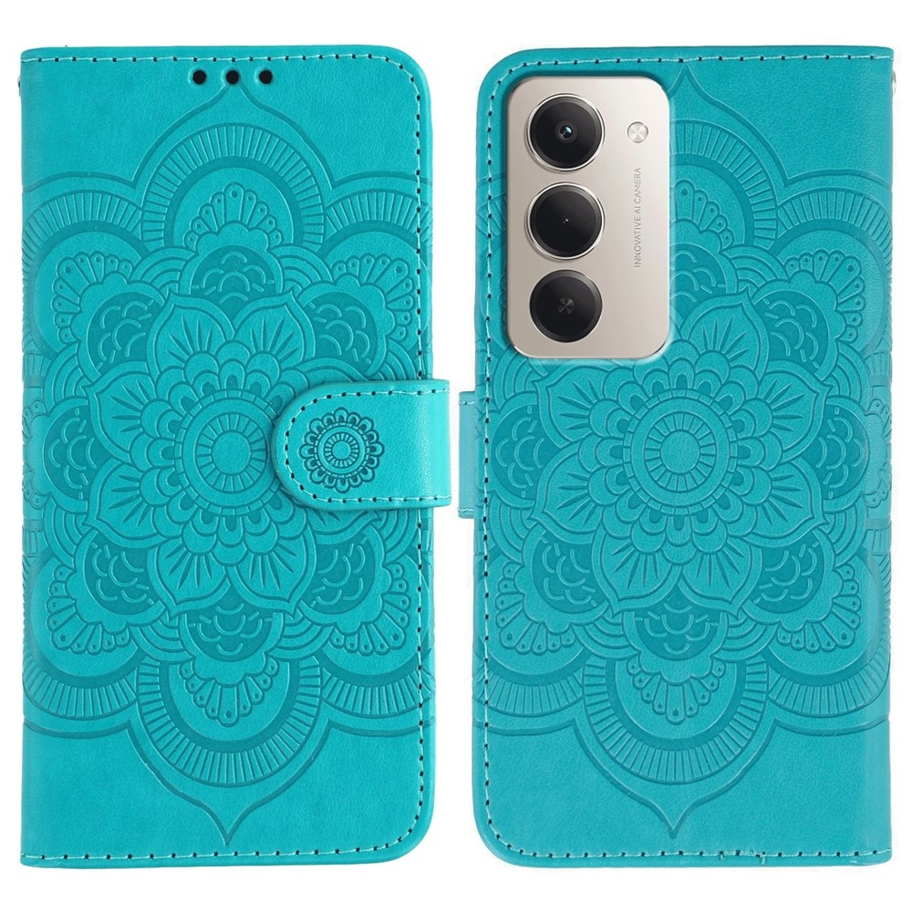 Mandala knížkové pouzdro na Xiaomi Redmi 15 5G - modré