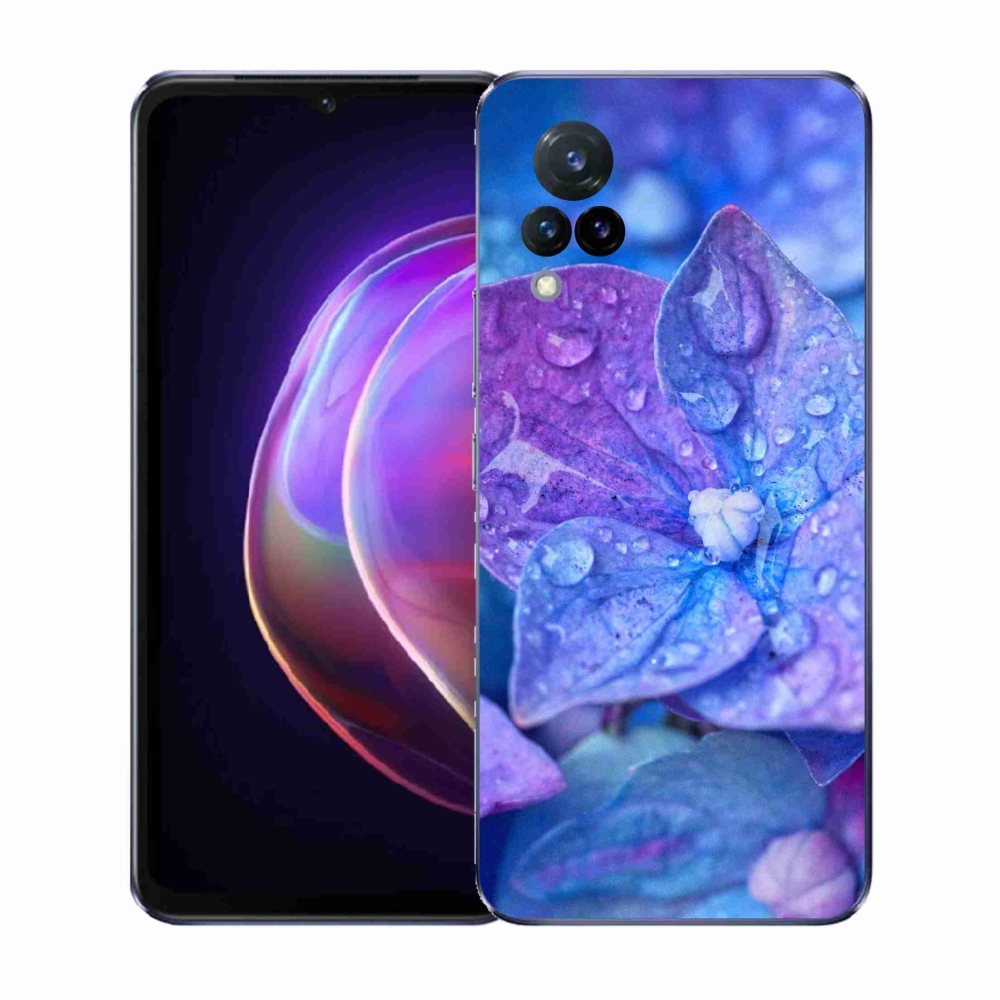 Gelový kryt mmCase na Vivo V21 4G/5G - fialový květ