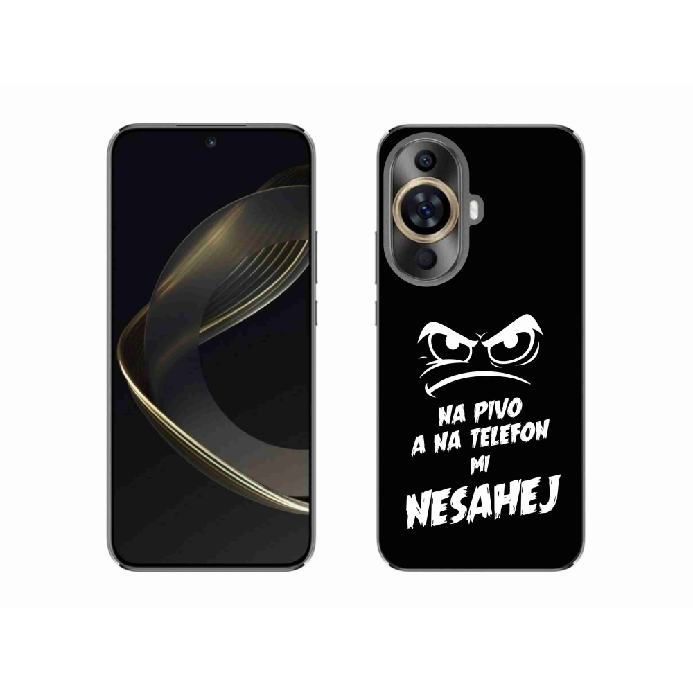 Gelový kryt mmCase na Huawei Nova 11 - pivní motiv 2 černé pozadí