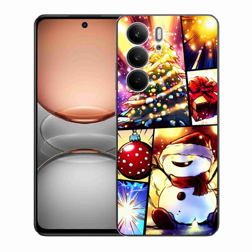 Gelový kryt mmCase na Realme C75 - vánoční motivy 1