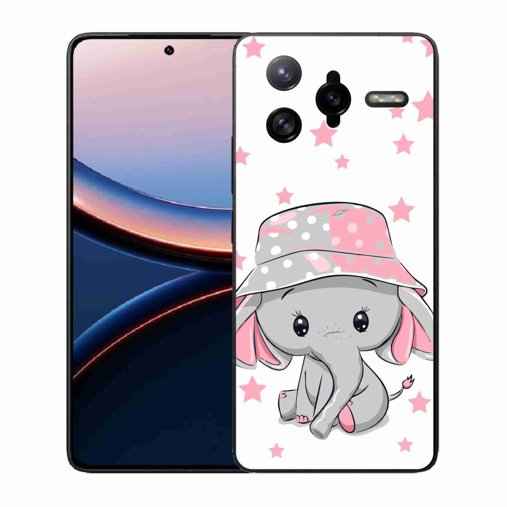 Gelový kryt mmCase na Xiaomi Poco F7 Ultra - růžový slon