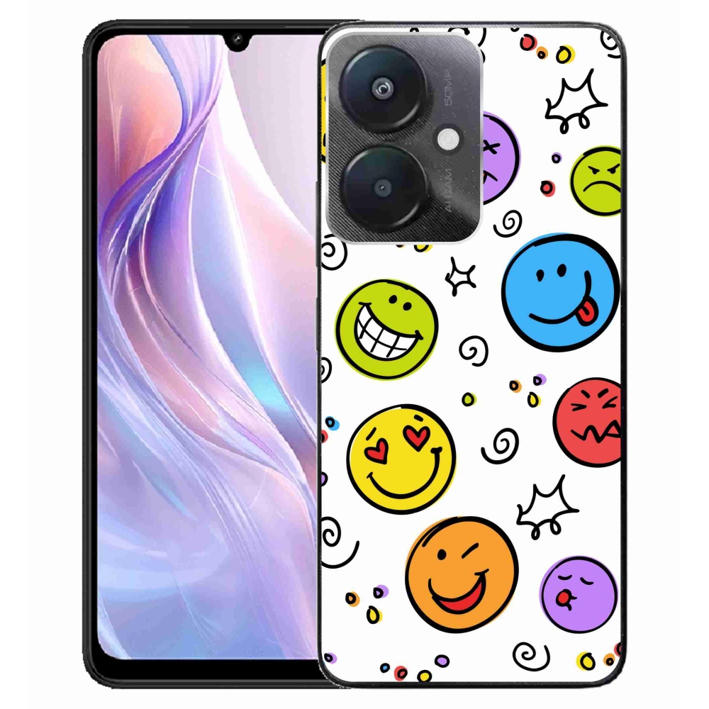 Gelový kryt mmCase na Xiaomi Redmi 13C 5G - smajlíci