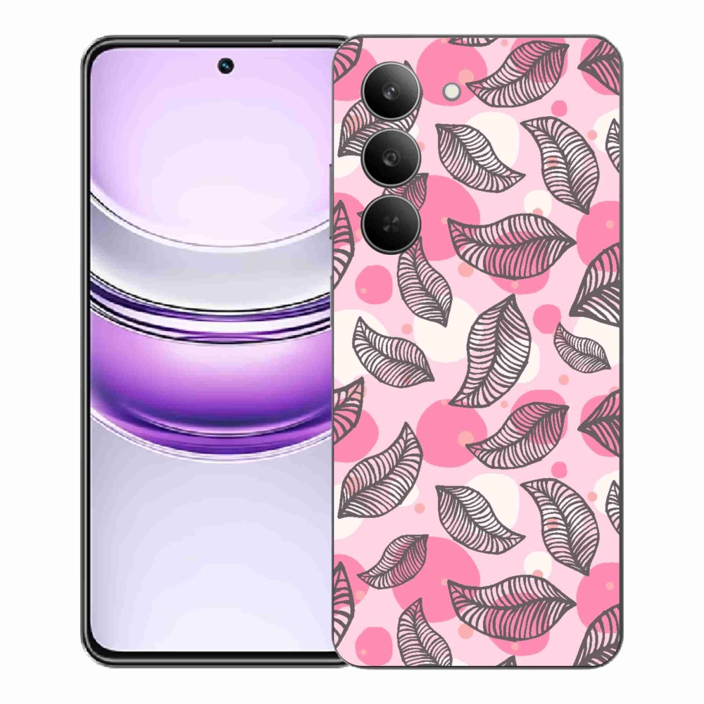Gelový kryt mmCase na Realme 14x 5G - kreslené padající listy