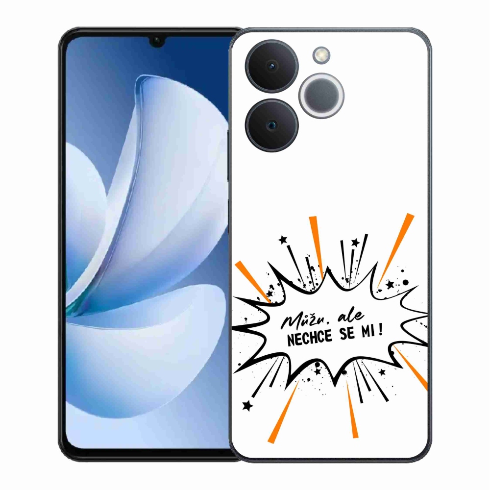 Gelový kryt mmCase na Realme Note 70T - vtipný text 11 bílé pozadí