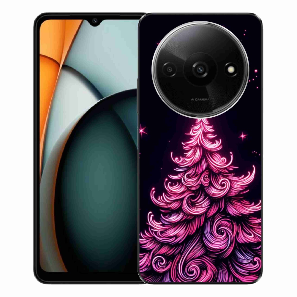 Gelový kryt mmCase na Xiaomi Redmi A3 - neonový vánoční stromek 2