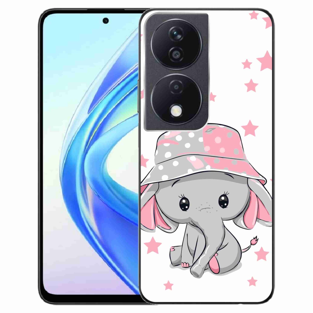 Gelový kryt mmCase na Honor X7b/Honor 90 Smart - růžový slon