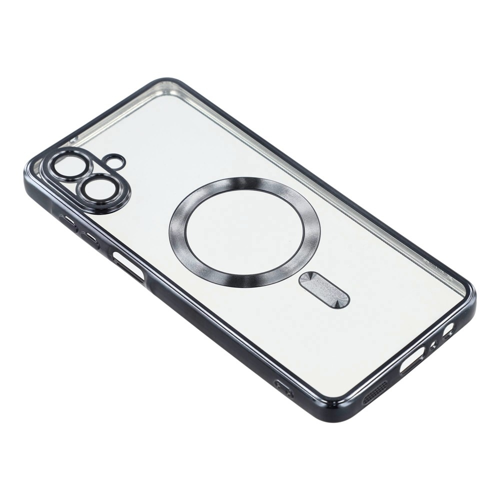 Clear obal s ochranou fotoaparátu a podporou MagSafe na Samsung Galaxy A07 4G - šedý
