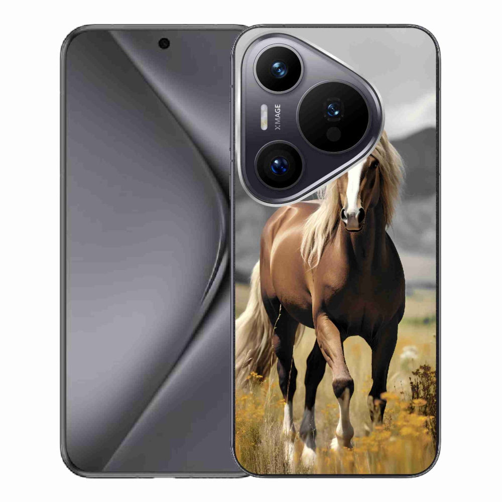 Gelový kryt mmCase na Huawei Pura 70 Pro - hnědý kůň 1