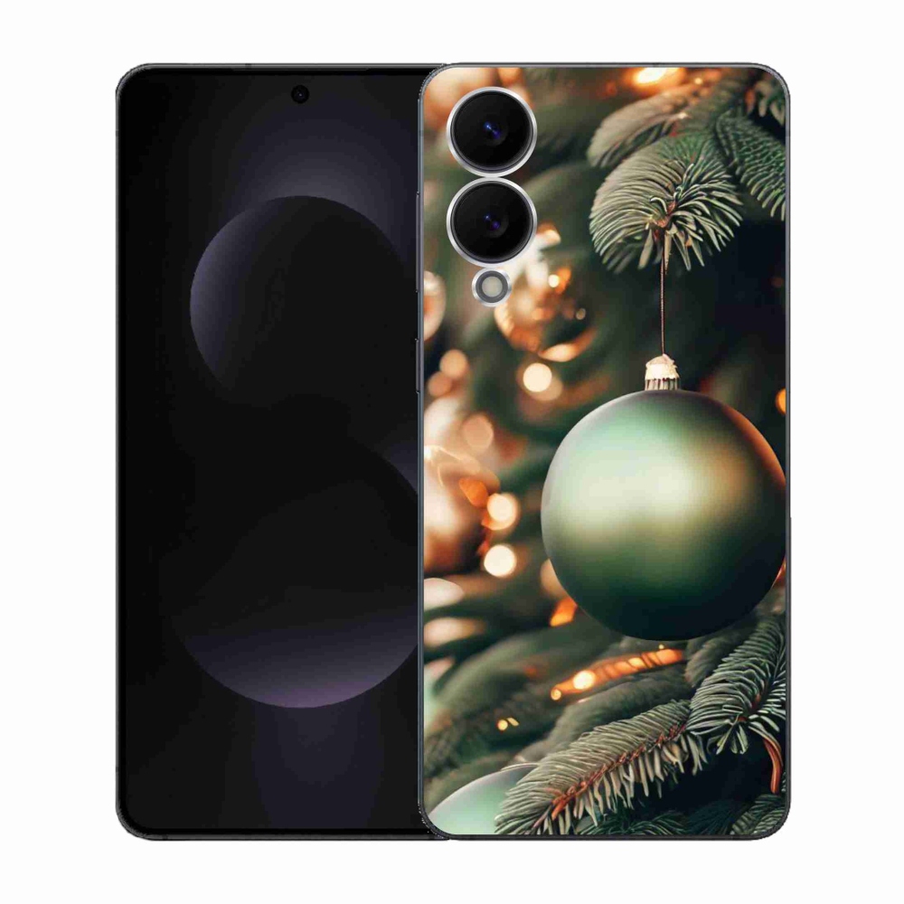 Gelový kryt mmCase na Samsung Galaxy S25 Edge - vánoční ozdoby 1