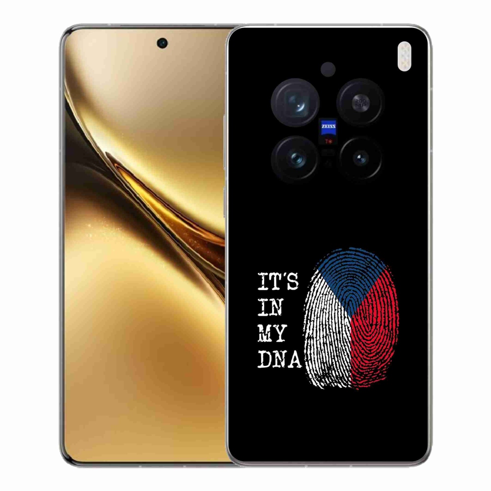 Gelový kryt mmCase na Vivo X200 Pro 5G - vlajka otisk prstu černé pozadí