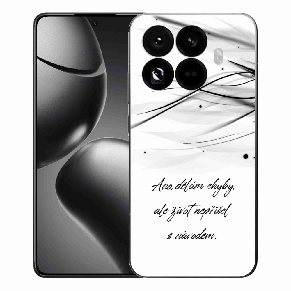 Gelový kryt mmCase na Xiaomi 15T Pro - citát bílé pozadí