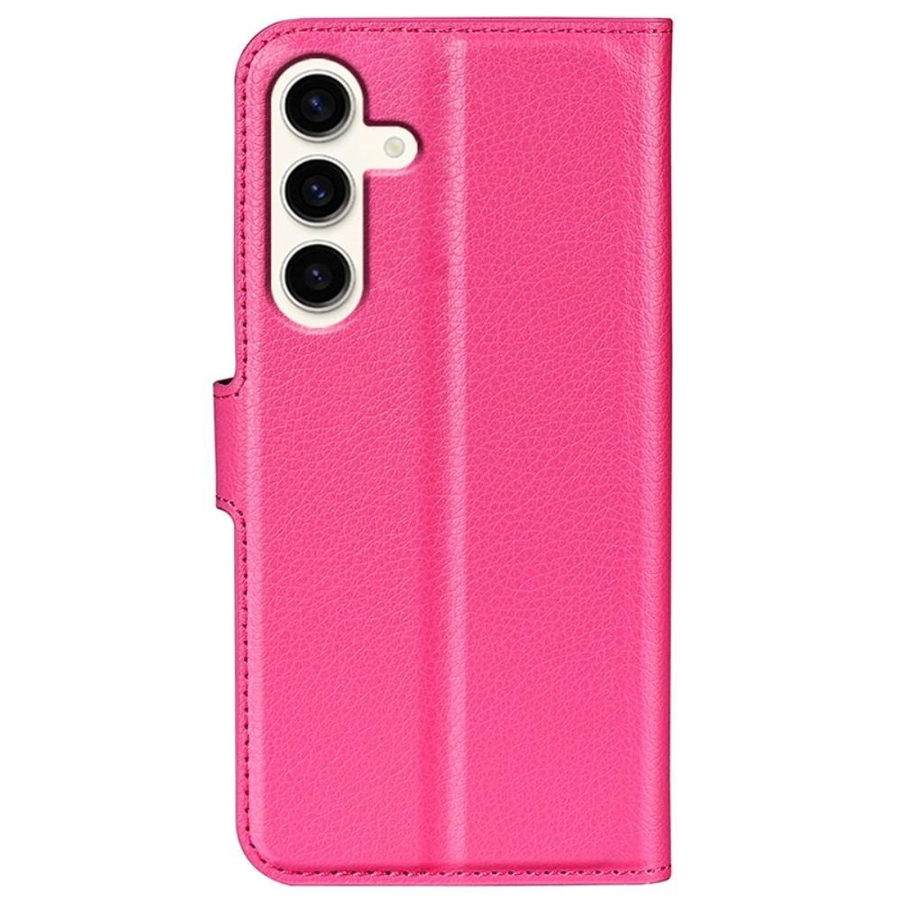 Litchi knížkové pouzdro na Samsung Galaxy S24+ - rose
