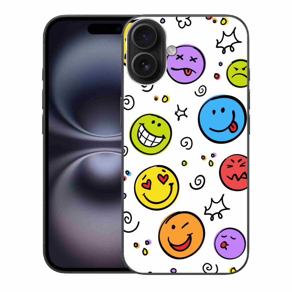 Gelový kryt mmCase na iPhone 16 Plus - smajlíci